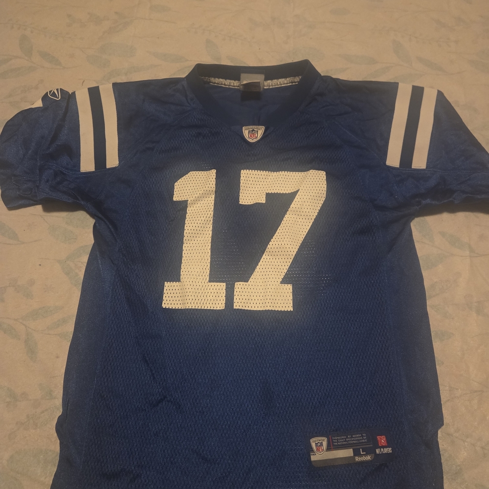 Blue Football Jersey with Number 17